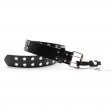 Double Studs Black Fashion Belt (4cm) FRA0023BK