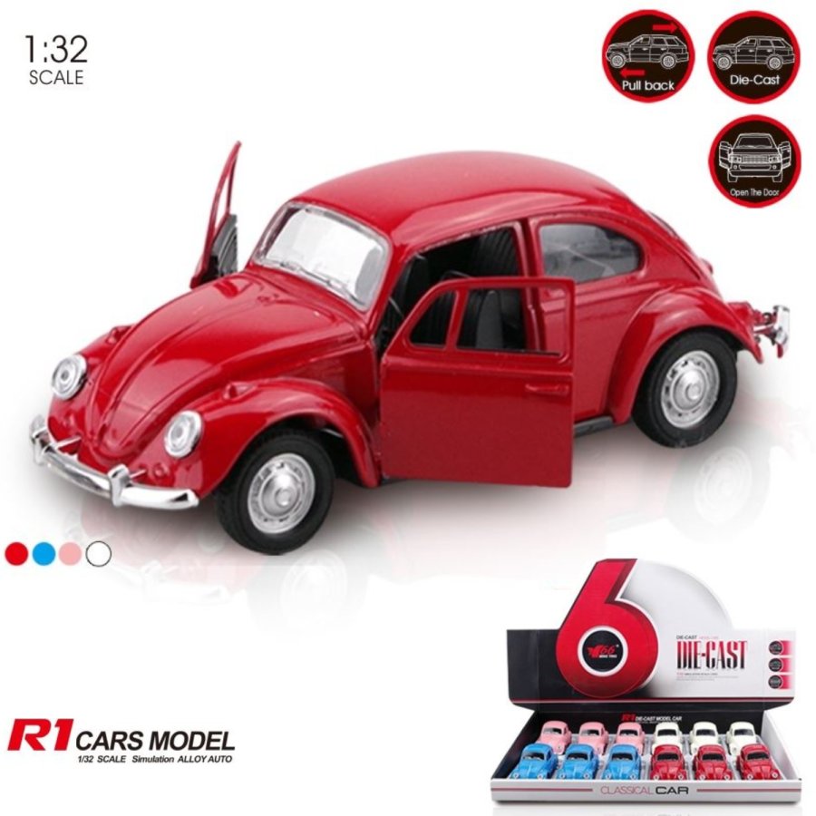 5\" Diecast Models 1:32 VW Bettle Cars (4 Colours Asst.) MY2468D-12